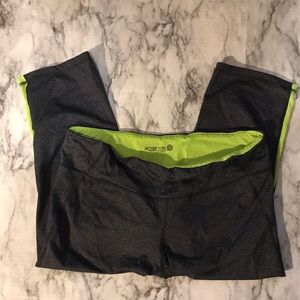 Charcoal and Lime Old Navy Active Capri